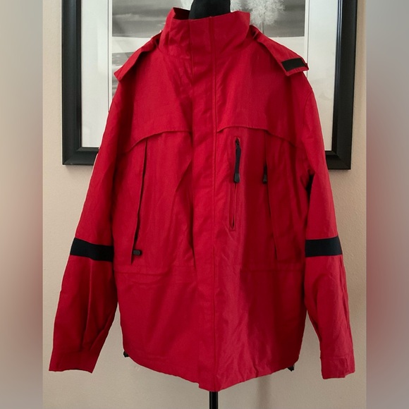 Tommy Hilfiger Ski Parka Red Coat Winter Jacket Mens Size Large - Picture 4 of 12